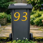 Flowing Wheelie Bin Number Stickers