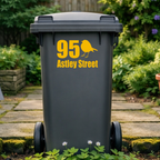 Birdie Border Line Wheelie Bin Address Stickers