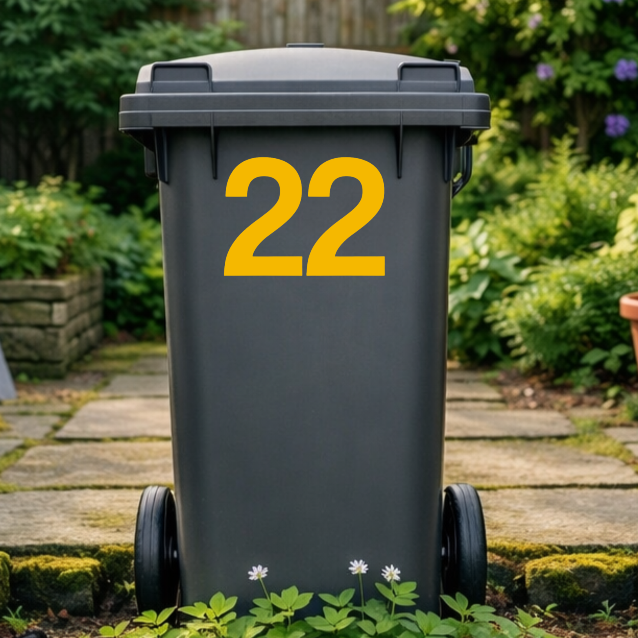 Bold Wheelie Bin Number Stickers