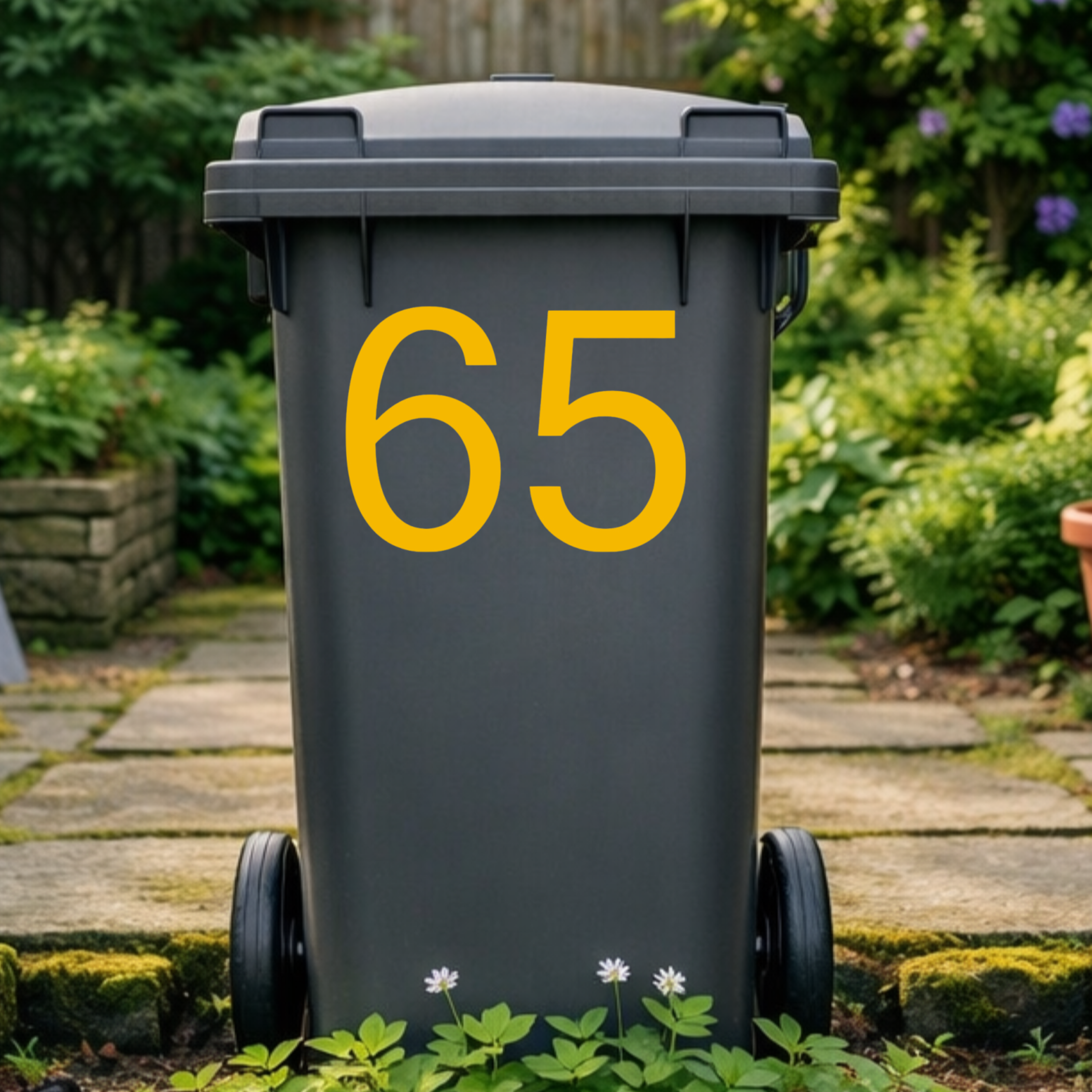 Display Wheelie Bin Number Stickers