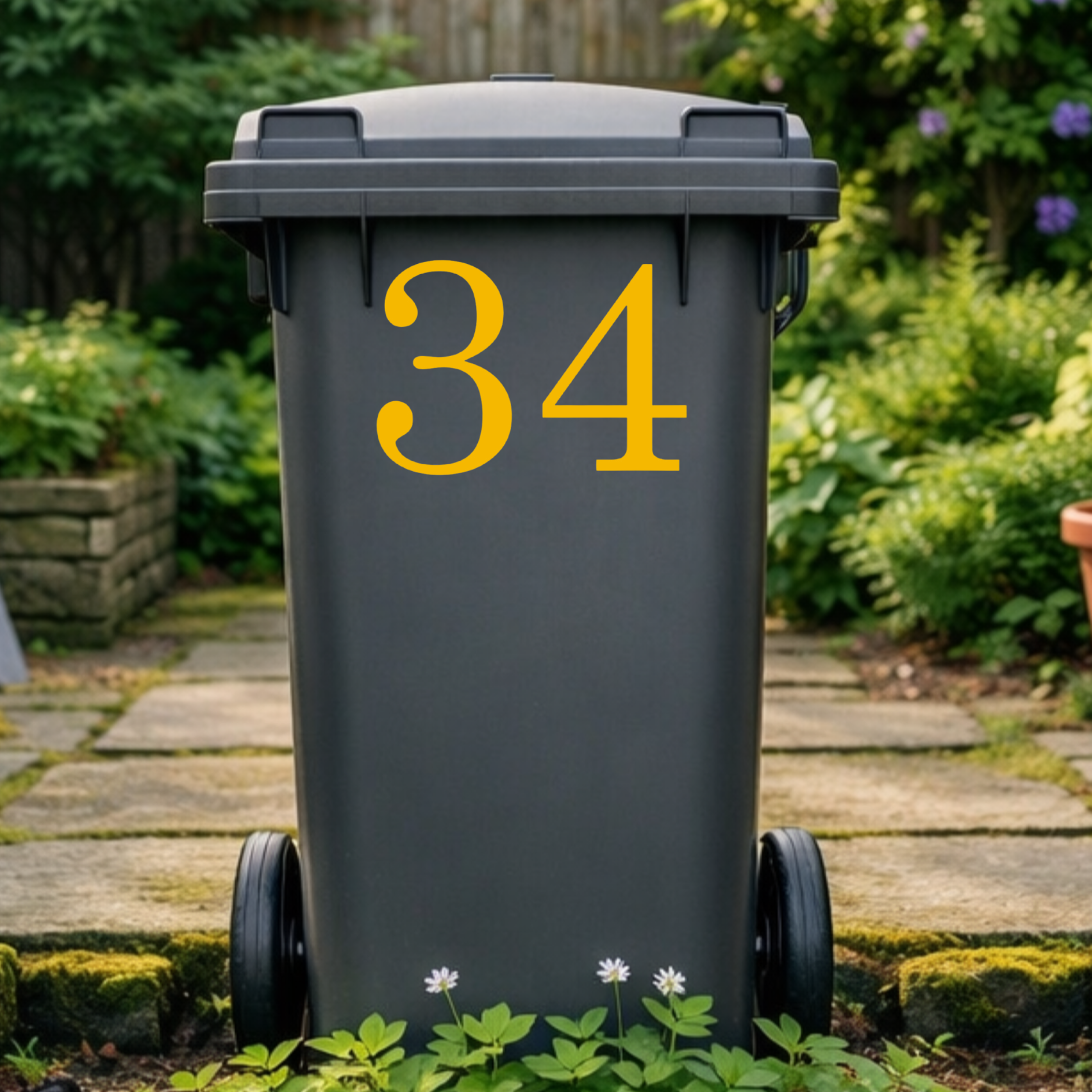 Majestic Wheelie Bin Number Stickers