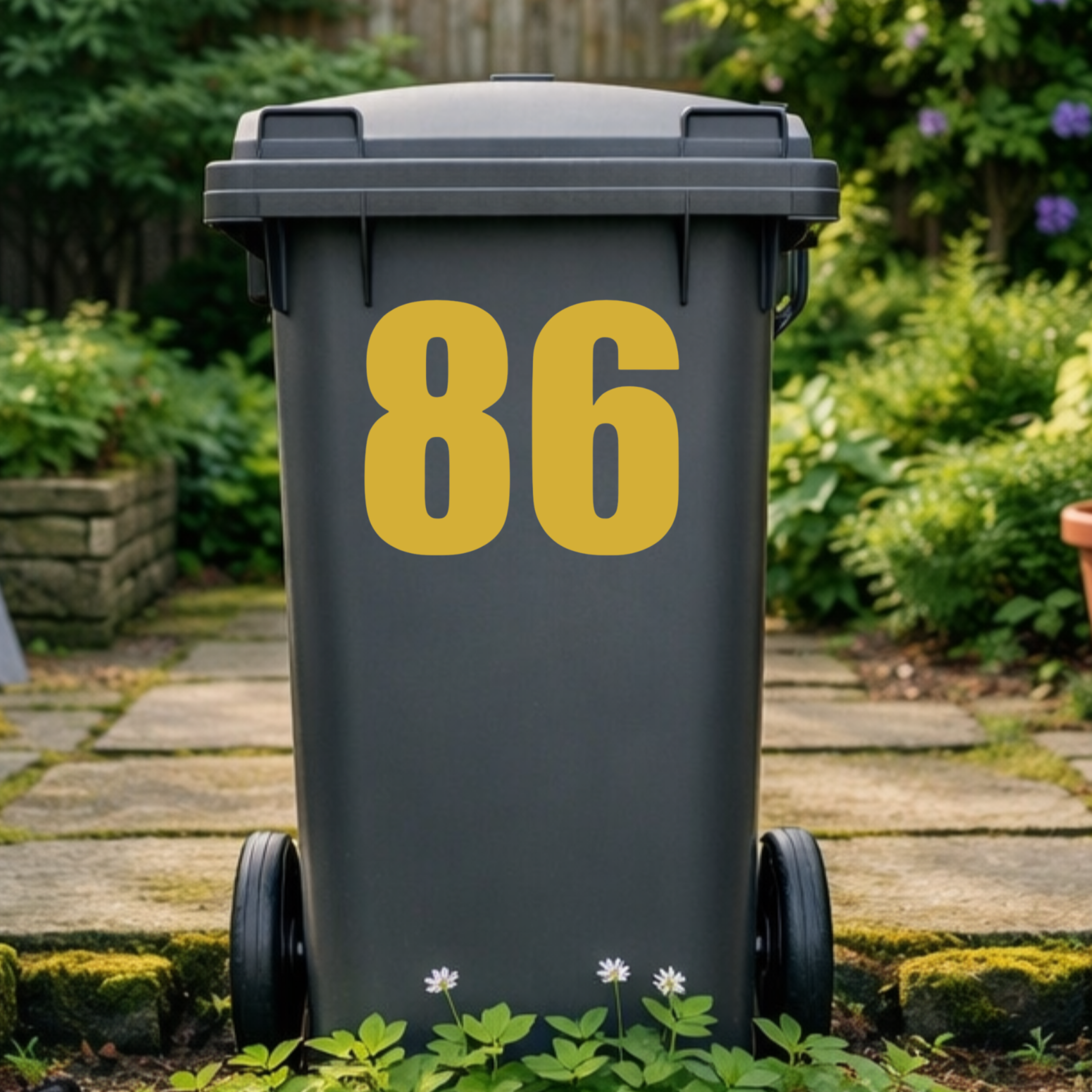 Premium Wheelie Bin Number Stickers