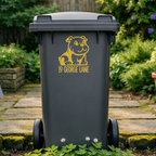 Cute Dog Wheelie Bin Address Stickers