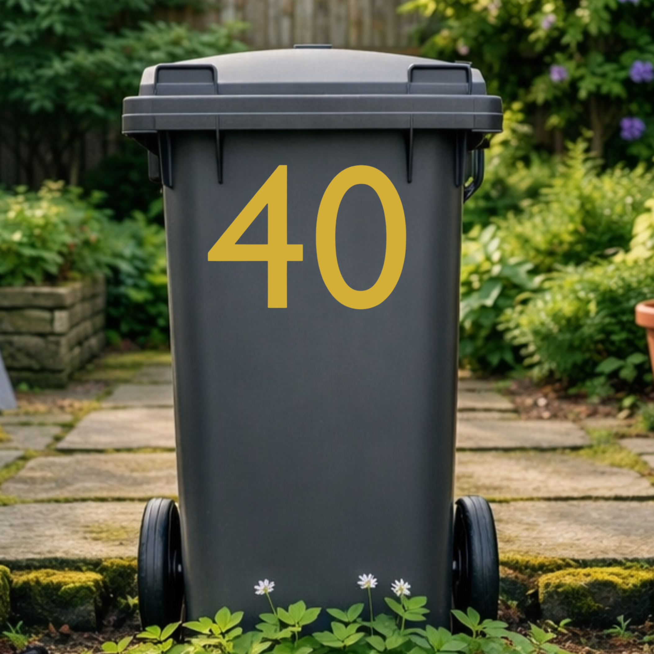 Minimal Wheelie Bin Number Stickers