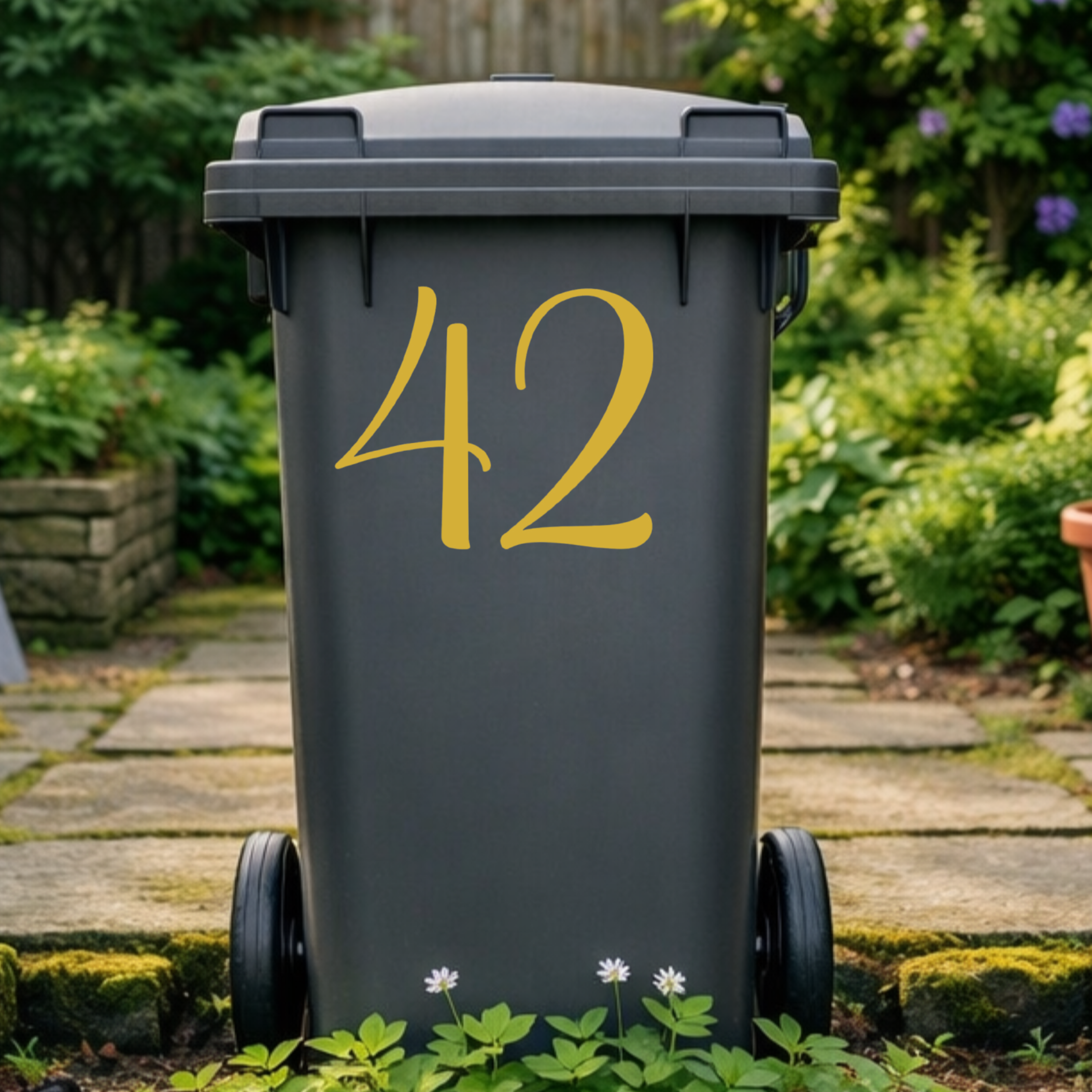 Fancy Wheelie Bin Number Stickers