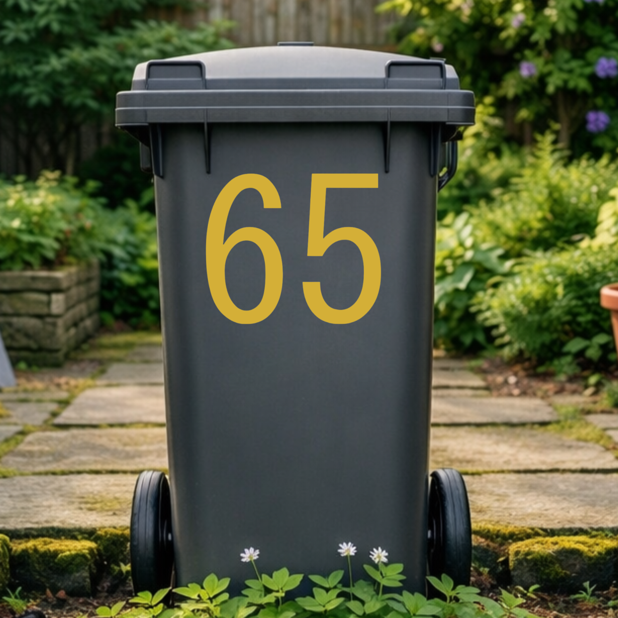 Fresh Wheelie Bin Number Stickers