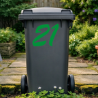 Script Wheelie Bin Number Stickers