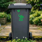 Elephant Balloon Wheelie Bin Number Stickers