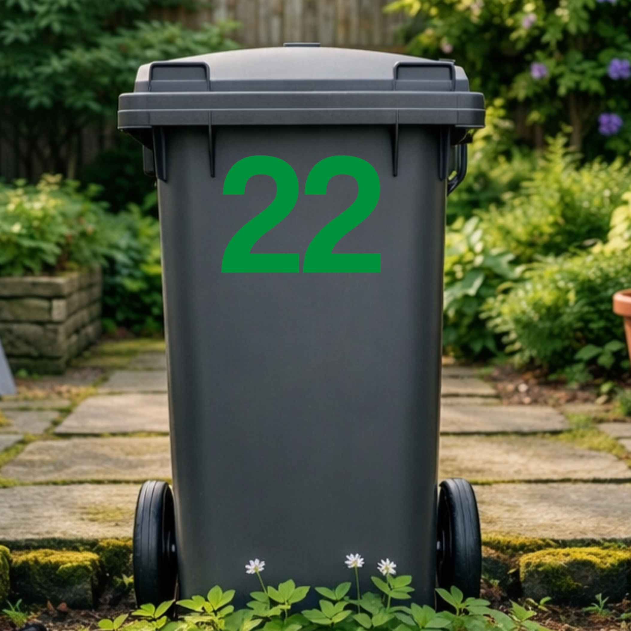 Bold Wheelie Bin Number Stickers