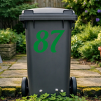 Retro Wheelie Bin Number Stickers