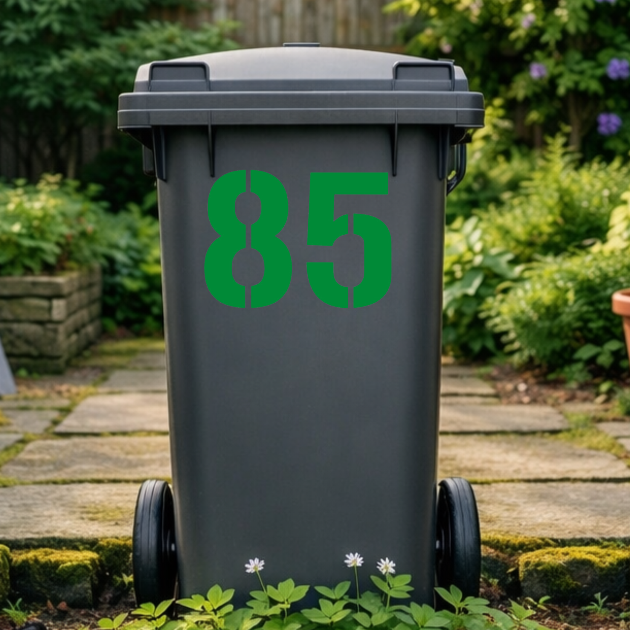 Smooth Wheelie Bin Number Stickers