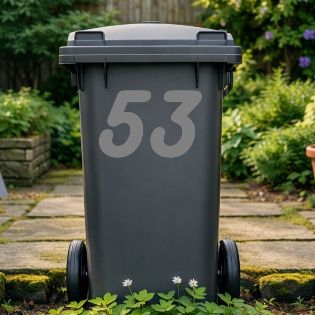 Sleek Wheelie Bin Number Stickers
