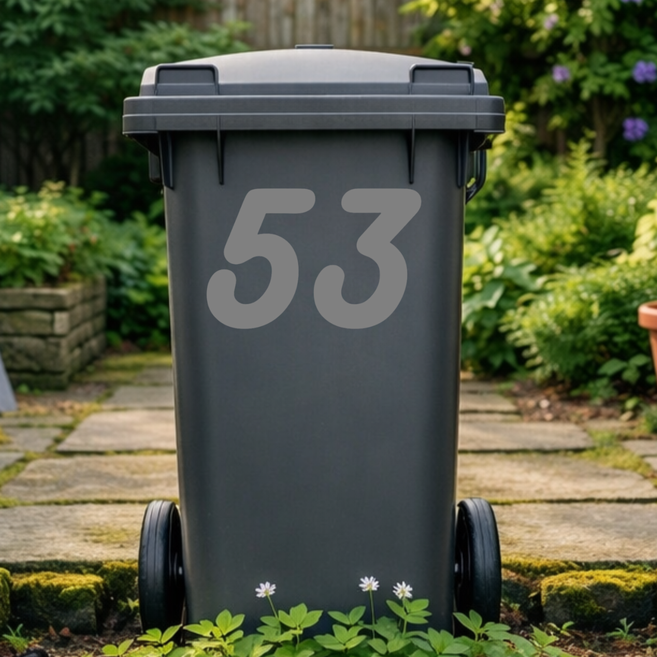 Sleek Wheelie Bin Number Stickers