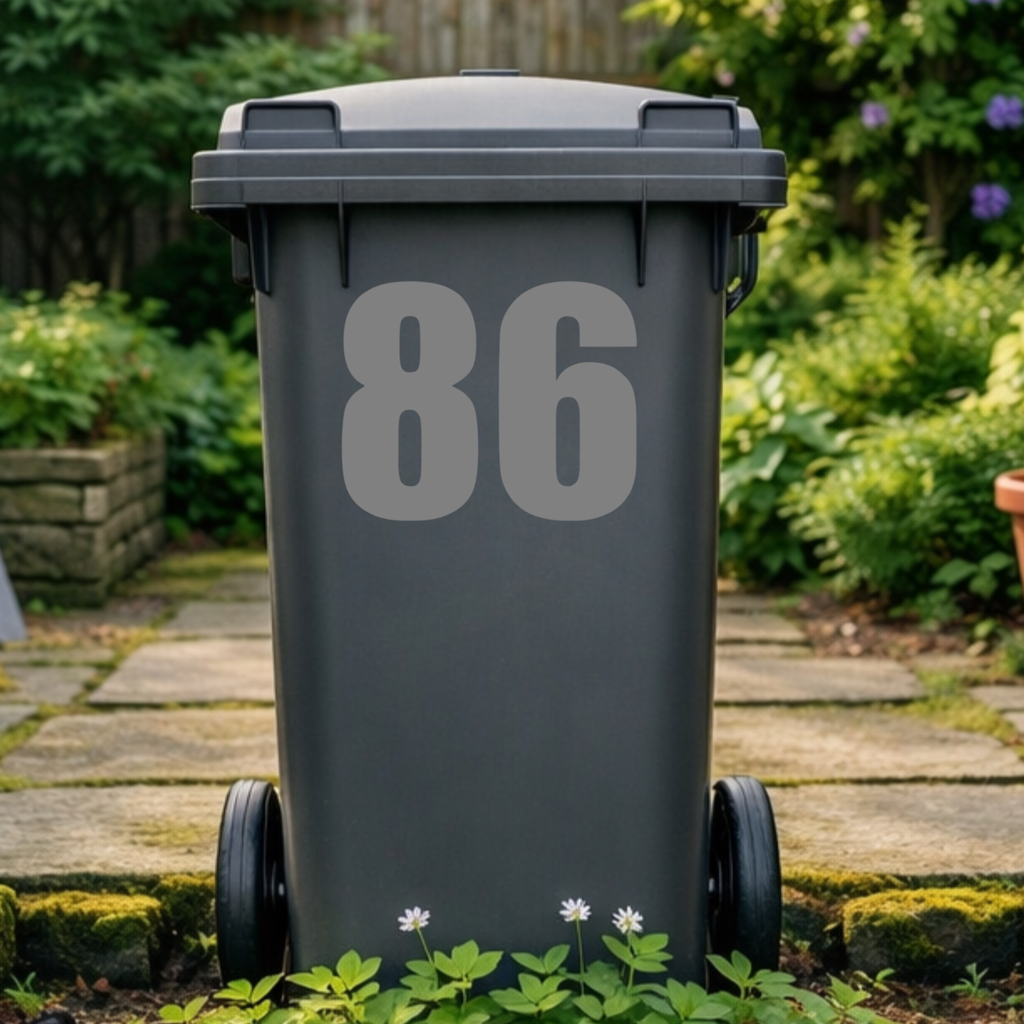 Premium Wheelie Bin Number Stickers