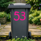 Curvy Wheelie Bin Number Stickers