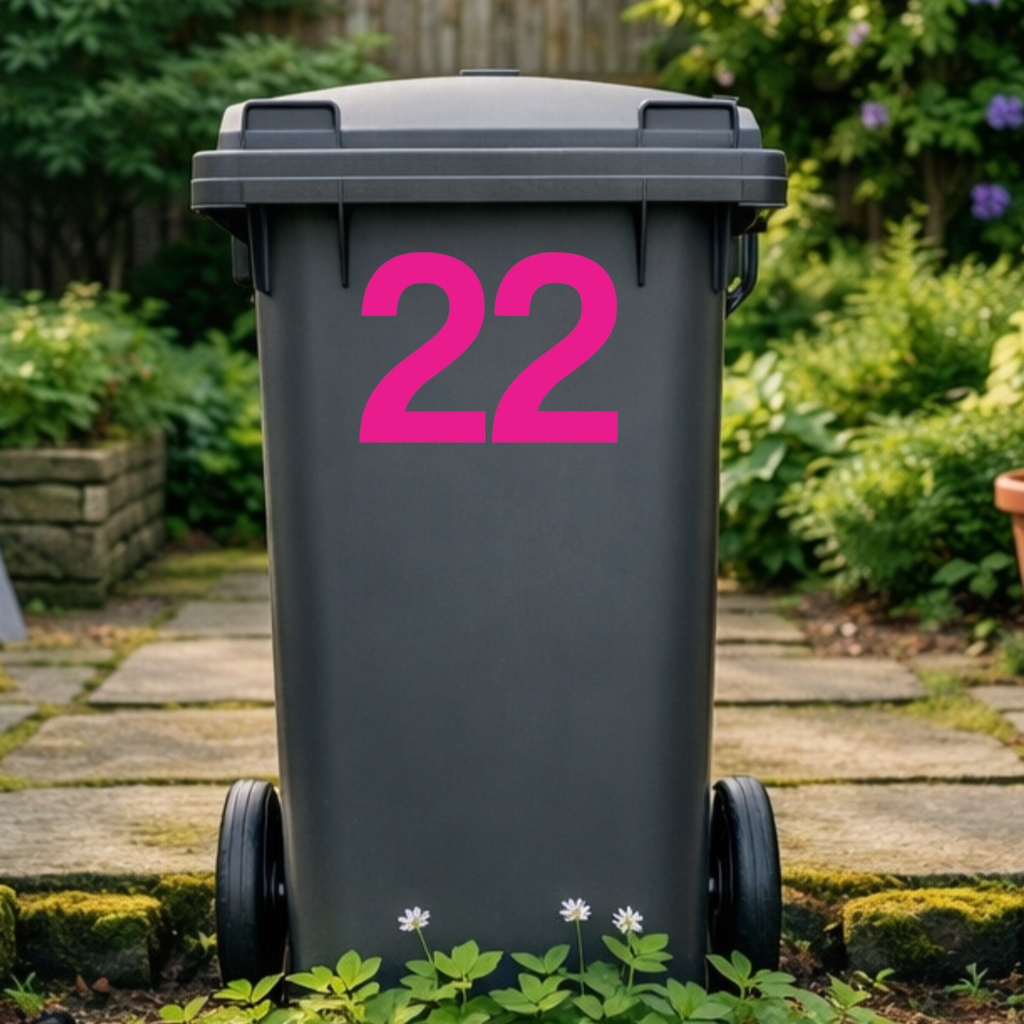 Bold Wheelie Bin Number Stickers