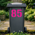 Smooth Wheelie Bin Number Stickers