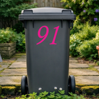 Italic Wheelie Bin Number Stickers