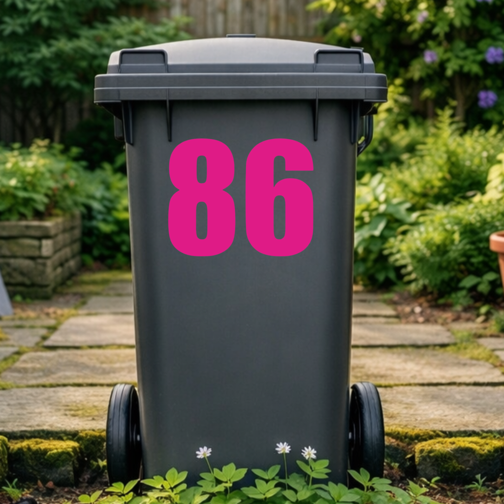 Premium Wheelie Bin Number Stickers