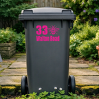 Manchester Bee Border Wheelie Bin Address Stickers