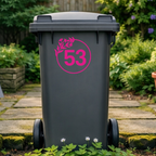 Floral Wreath Leaves Wheelie Bin Number Stickers