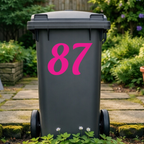 Retro Wheelie Bin Number Stickers