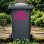 Circle Rectangle Wheelie Bin Address Stickers