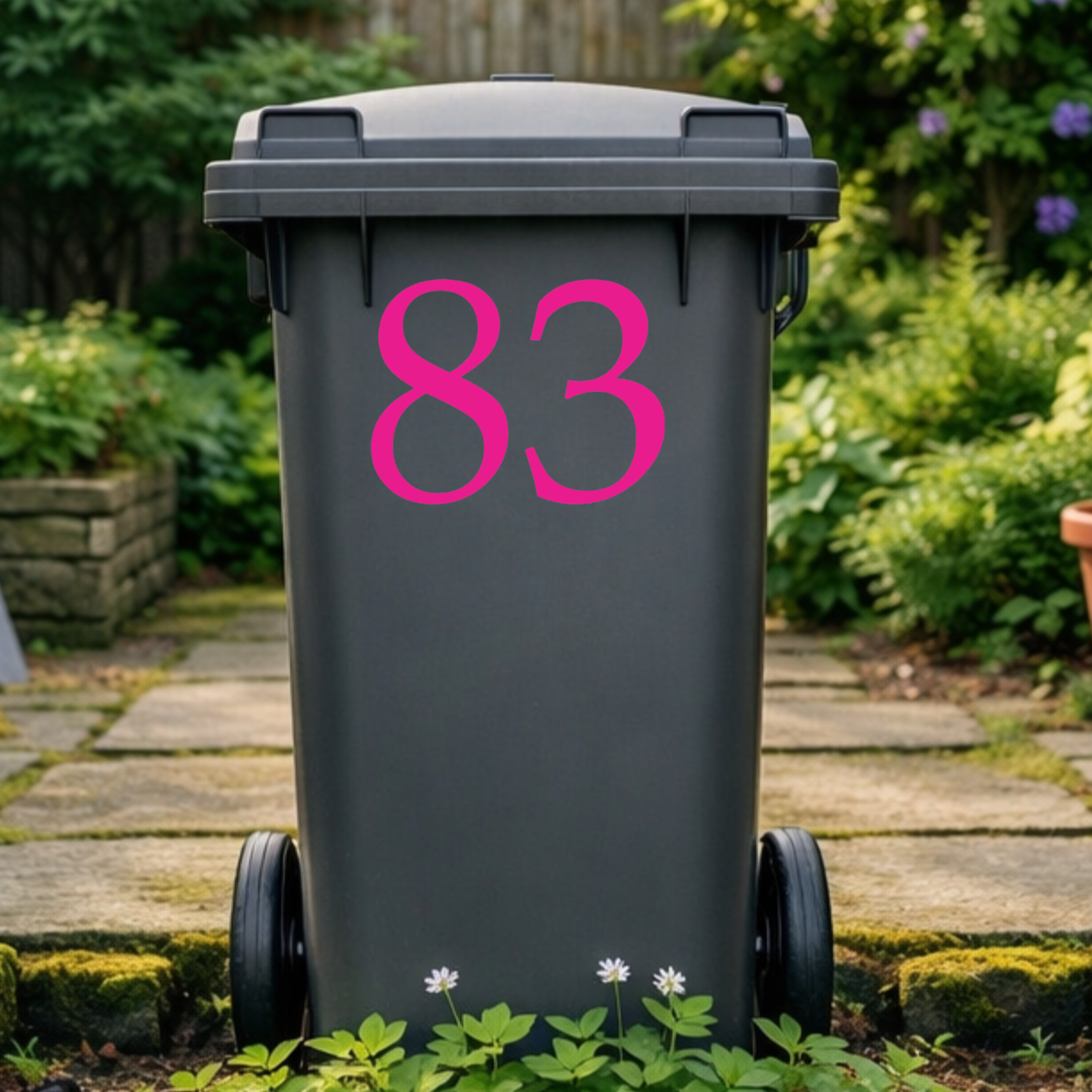 Elegant Wheelie Bin Number Stickers