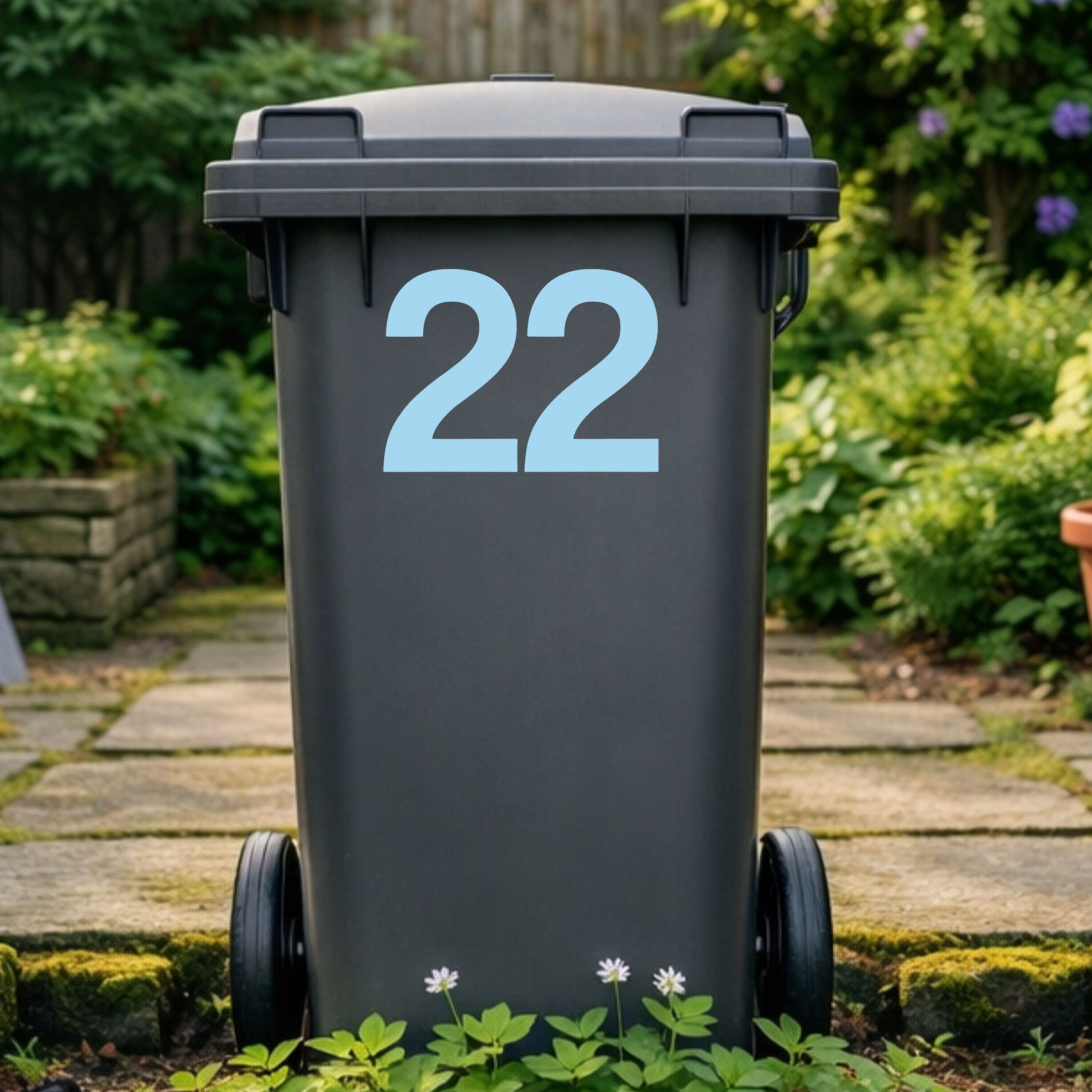 Bold Wheelie Bin Number Stickers