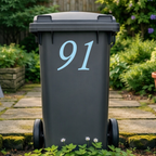 Italic Wheelie Bin Number Stickers