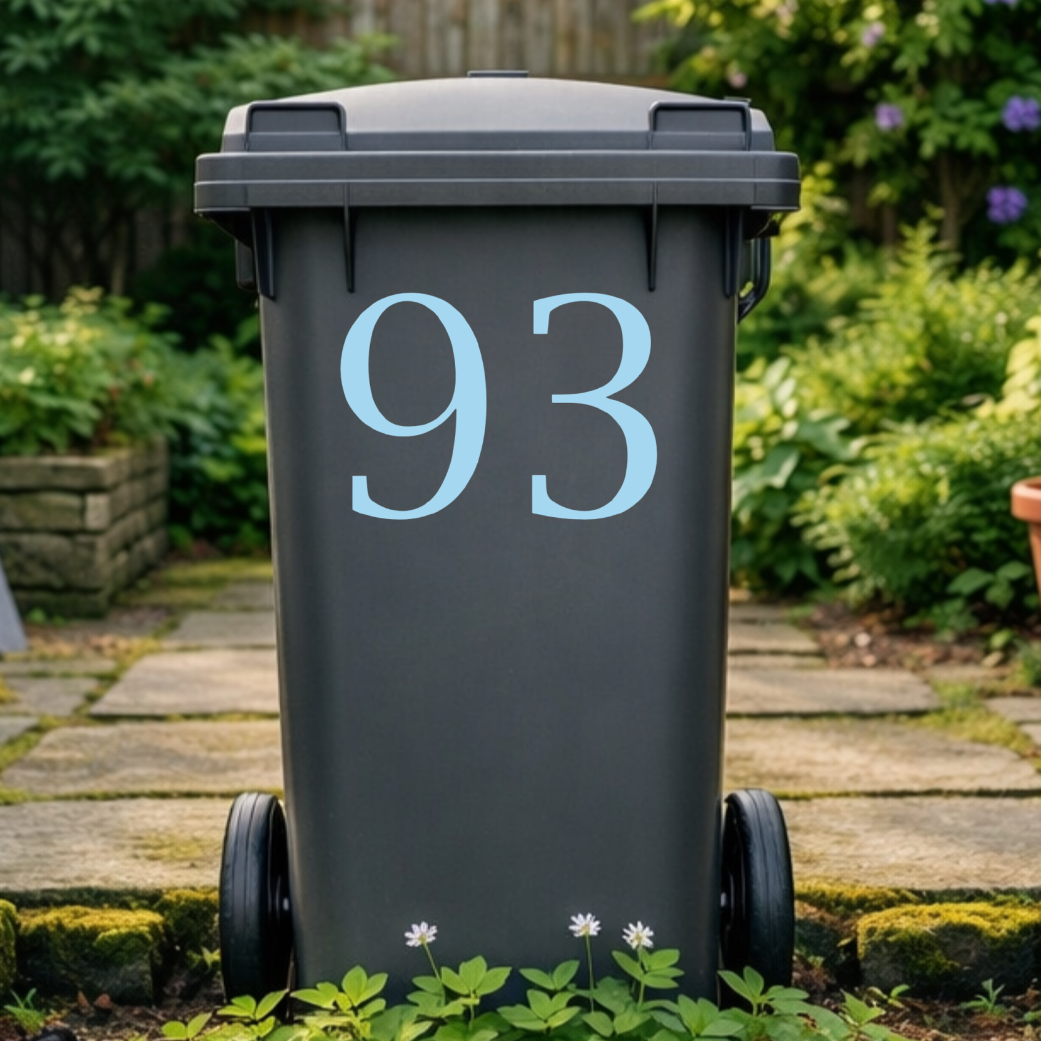 Vintage Wheelie Bin Number Stickers