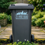 Duck Split Border Wheelie Bin Address Stickers