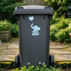 Elephant Balloon Wheelie Bin Number Stickers