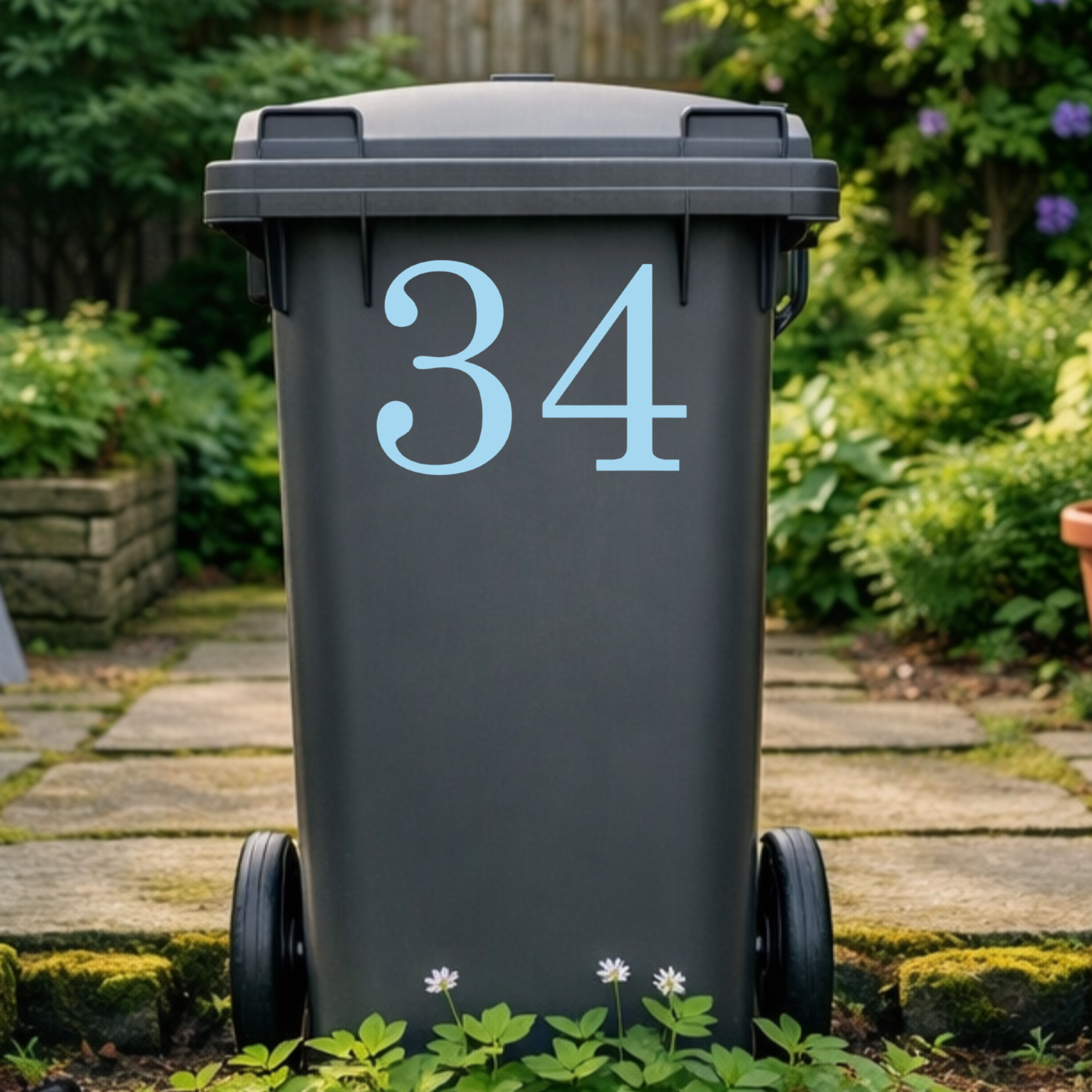 Majestic Wheelie Bin Number Stickers