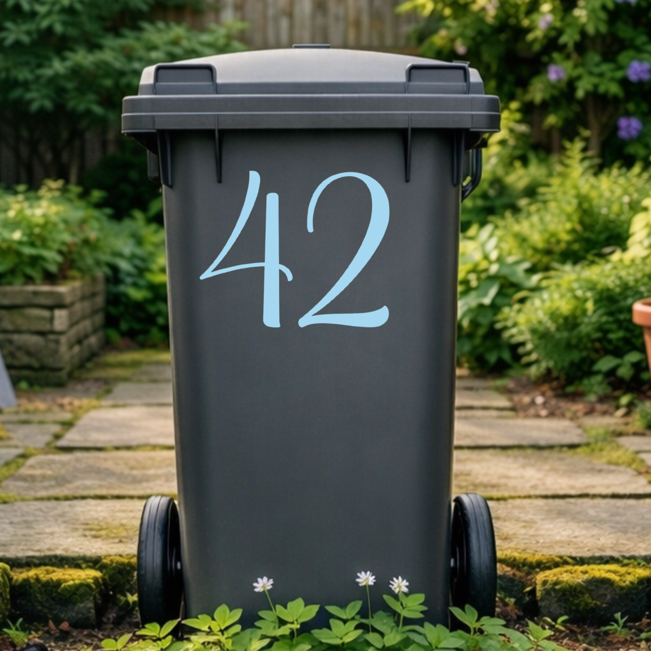 Fancy Wheelie Bin Number Stickers