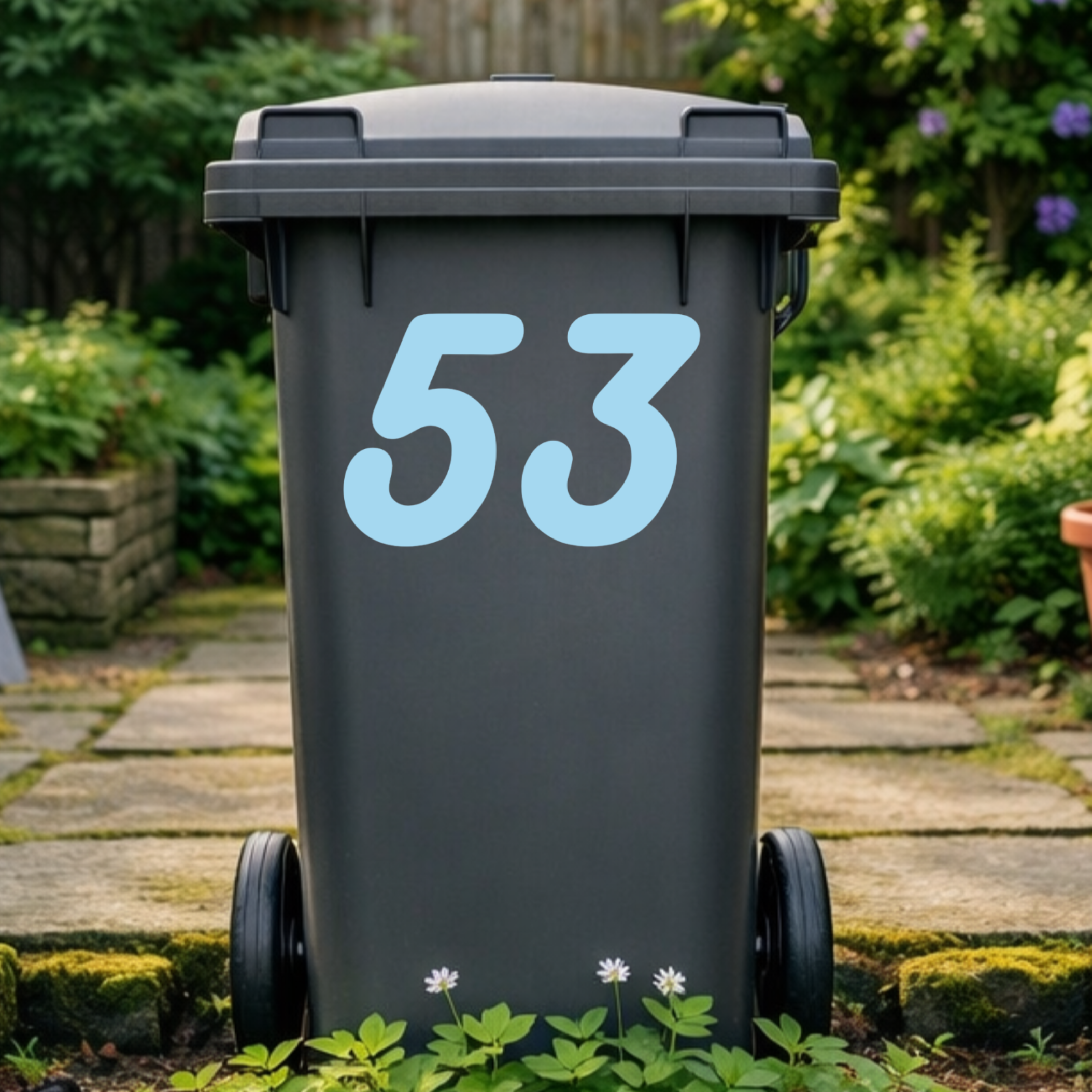 Sleek Wheelie Bin Number Stickers