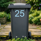 Modern Wheelie Bin Number Stickers