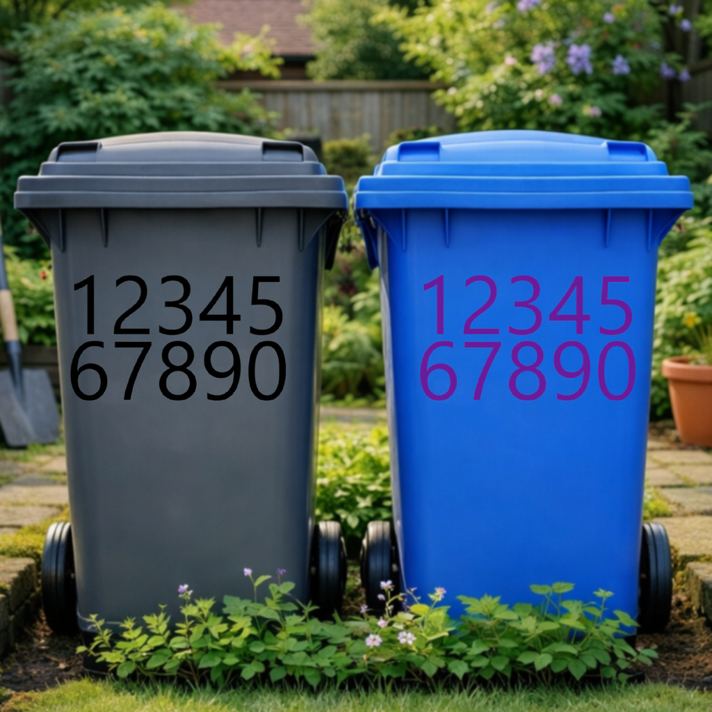 Formal Wheelie Bin Number Stickers