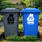 Classic House Shaped Wheelie Bin Address Stickers