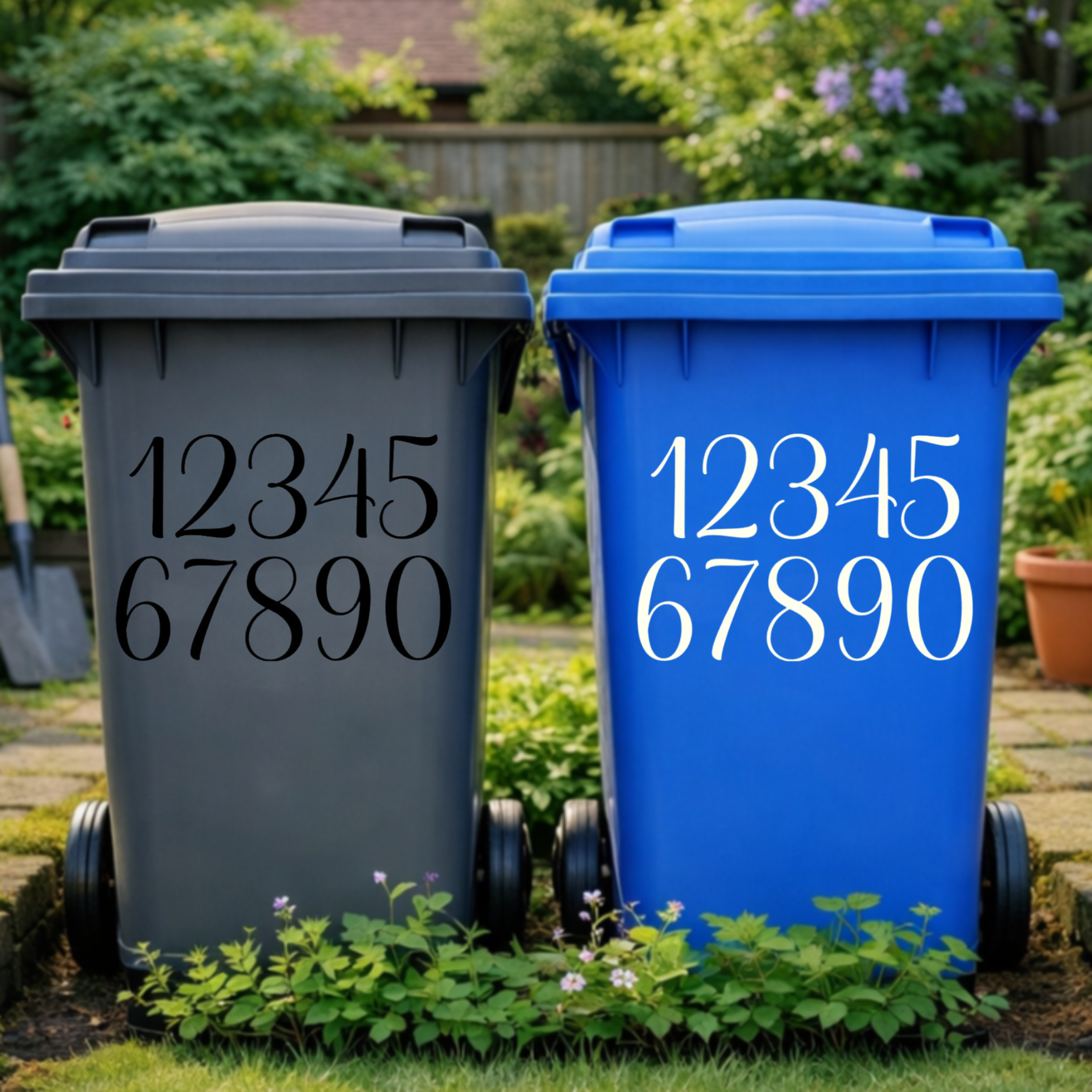 Fancy Wheelie Bin Number Stickers