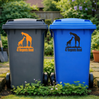 Giraffe Love Wheelie Bin Address Stickers