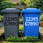 Curvy Wheelie Bin Number Stickers