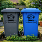 Highland Cow Cutie Wheelie Bin Address Stickers