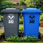 Bee Hexagon Wheelie Bin Number Stickers