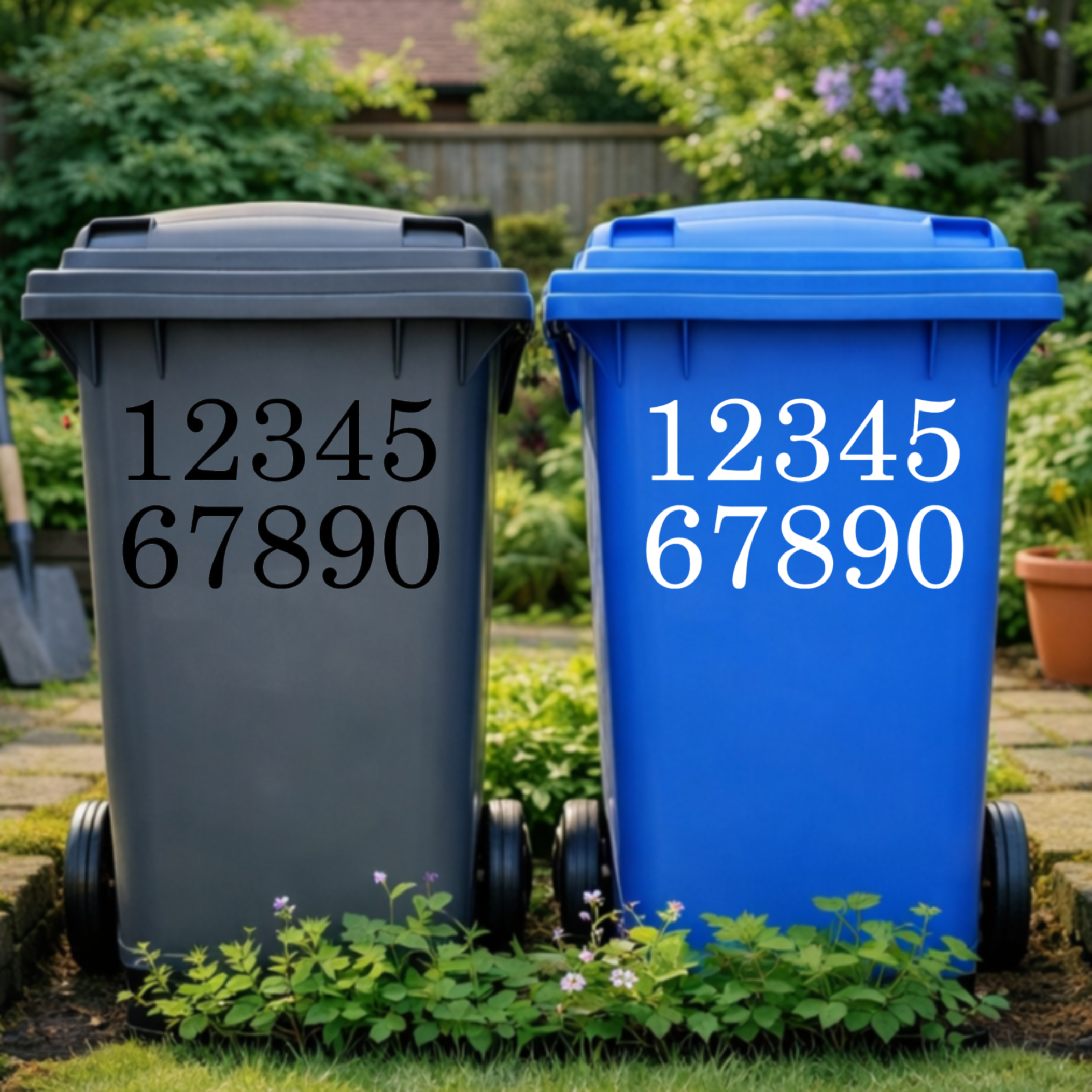 Majestic Wheelie Bin Number Stickers
