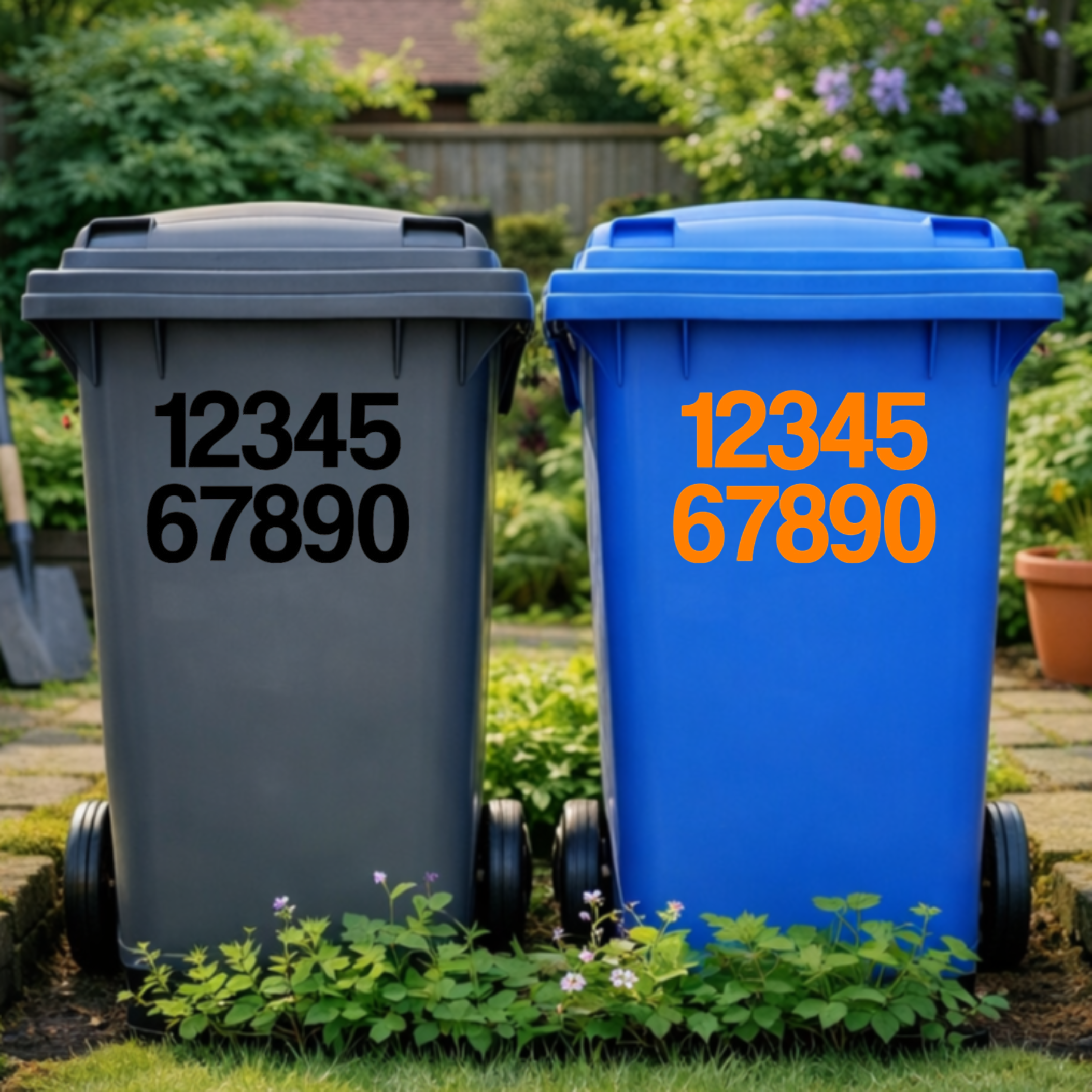 Bold Wheelie Bin Number Stickers