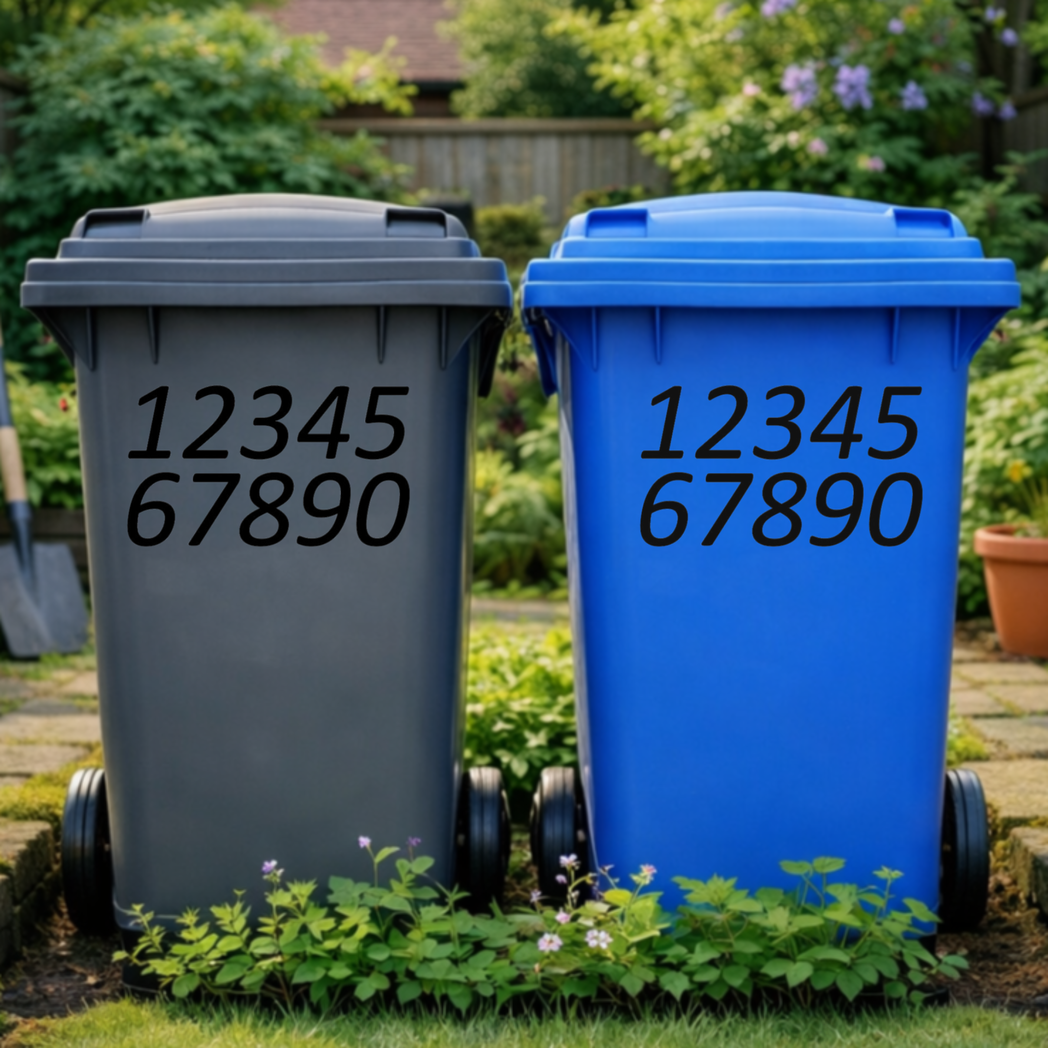 Refined Wheelie Bin Number Stickers