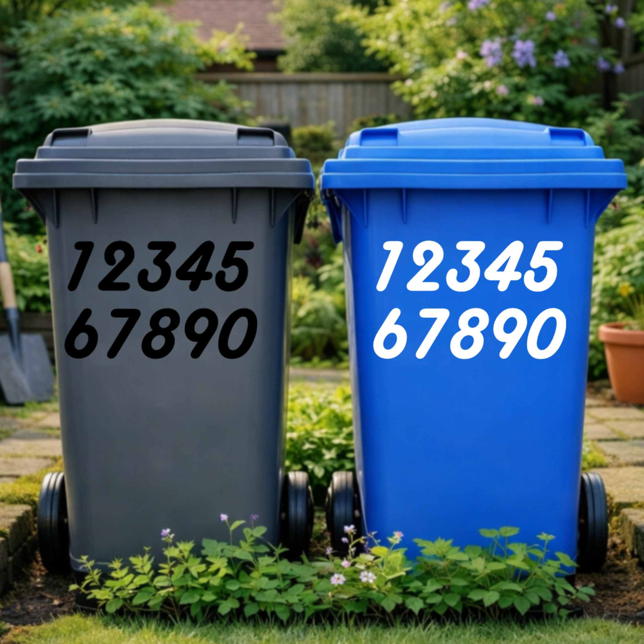 Sleek Wheelie Bin Number Stickers