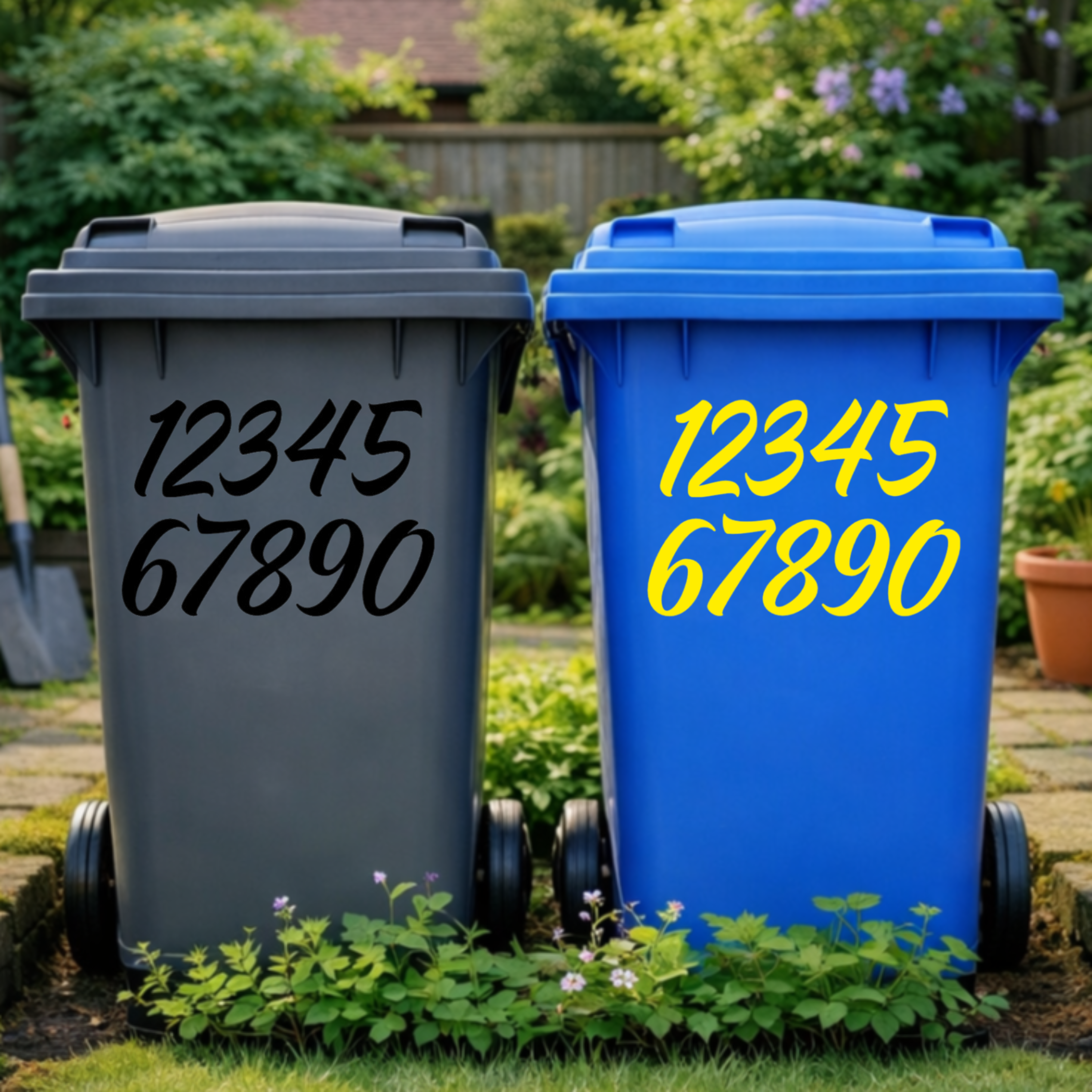 Classic Wheelie Bin Number Stickers