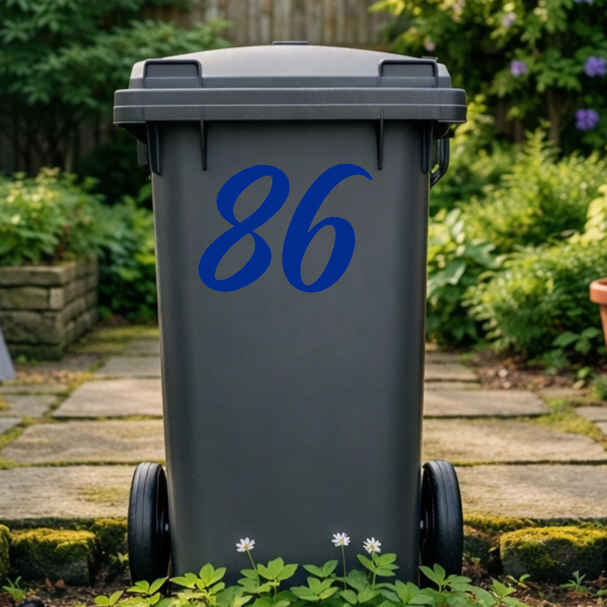 Classic Wheelie Bin Number Stickers